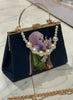 Stylish Hand Casual Clutch with Chain and Elegant Steel Handle
