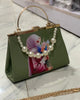 Stylish Hand Casual Clutch with Chain and Elegant Steel Handle