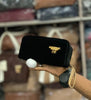 Deluxe Velvet Hand Purse with Double Zippers and Keychain