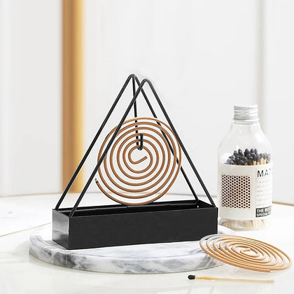 Metal Mosquito Trap Incense Holder – Portable Iron Art Plate for Indoor & Outdoor Use | Camping, Fishing & Garden Insect Repellent