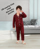 Silk Kids Pajama Shirt Night Suit – Shalmos Silk | Comfortable Sleepwear for Boys & Girls (Ages 5–12)