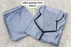 Women’s 2-Piece Night Suit – China Silk with White Piping