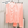Women’s 2-Piece Night Suit – China Silk with White Piping