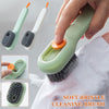 Multifunctional Long Handle Liquid-Adding Cleaning Brush – Soft Bristles Scrubber for Shoes, Laundry & Household Use