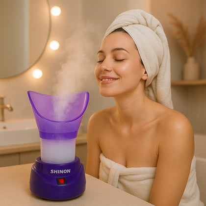 Shinon 2-in-1 Steam Facial Steamer & Inhaler – Portable Facial Sauna & Nasal Steam Therapy Machine