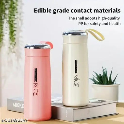 Premium NICE 400ml BPA-Free Glass Water Bottle – Insulated & Leakproof