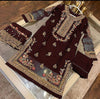 Embroidered Organza 3PC Dress with Neck & Daman Embroider