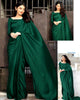 Elegant Silk Plain Saree with Stitched Blouse & Petticoat – 3PC Set