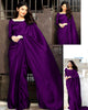 Elegant Silk Plain Saree with Stitched Blouse & Petticoat – 3PC Set