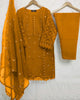 Embroidered Organza 3PC Dress with Pearls & Embroidered Dupatta