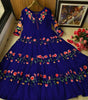 Multicolor Embroidered Chiffon Maxi with Inner – 1PC