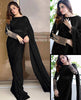 Pearl Work Chiffon Saree with Multi Sequin Embroidered Silk Blouse – 3PC Set