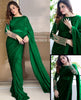 Pearl Work Chiffon Saree with Multi Sequin Embroidered Silk Blouse – 3PC Set