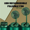 Low Noise, Rechargeable Foldable Telescopic Table Fan with 3 Speeds Control