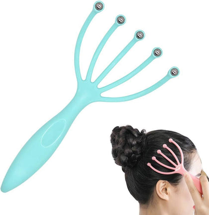 New Relieve Pressure for Head Steel Ball Massager Five Finger Scalp Massager Claw RCare Promote Blood Circulation Toolelief