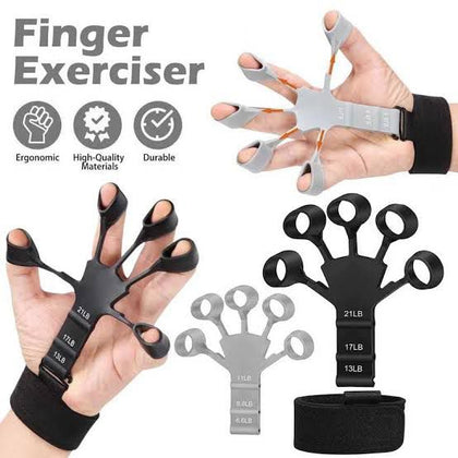 Silicone Hand Fingers Exercise Gripper Hand Strengthener Stretcher Hand Trainer Rehabilitation Training Equipment with Box (Original Silicone)