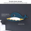 Fish Shape Soap Dispenser Stand Case Tray Plastic Bar Soap Sponge Holder, Soap Dishes For Shower Tub Kitchen And Bath