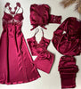 Luxurious 6-Piece Bridal Nighty Set