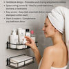 Bathroom & Kitchen Corner Metal Shelf – Punch-Free Wrought Iron Storage Rack