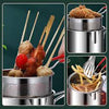 1200ML Chicken Fried Pot with Strainer Basket Portable Cooking Pot 304 Stainless Steel for French Fries Chicken Fry