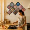 Wall Attraction Tile Stickers – Pack of 12 Self-Adhesive Decorative Tiles