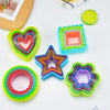 Set of 5pcs Plastic Cookie Cutters Shapes, Biscuit Cutters