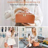 High End Retro-Paid Leather Travel Cosmetics Pouch
