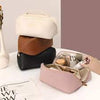 High End Retro-Paid Leather Travel Cosmetics Pouch