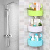 Shampoo Holder Plastic Wall Mount Triangle Shape Corner