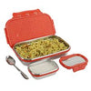 2 Portion Plastic Lunch Box with Spoon