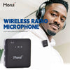 _Morui 3 - Wireless Microphone For live show ,- Long-range Ecosphere wireless Mic - Microphone For YouTube - Collar Mic - (Compatible With IPhone, Type C & V8)._