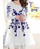 2Piece Front Flower Embroidery Frock RGshop