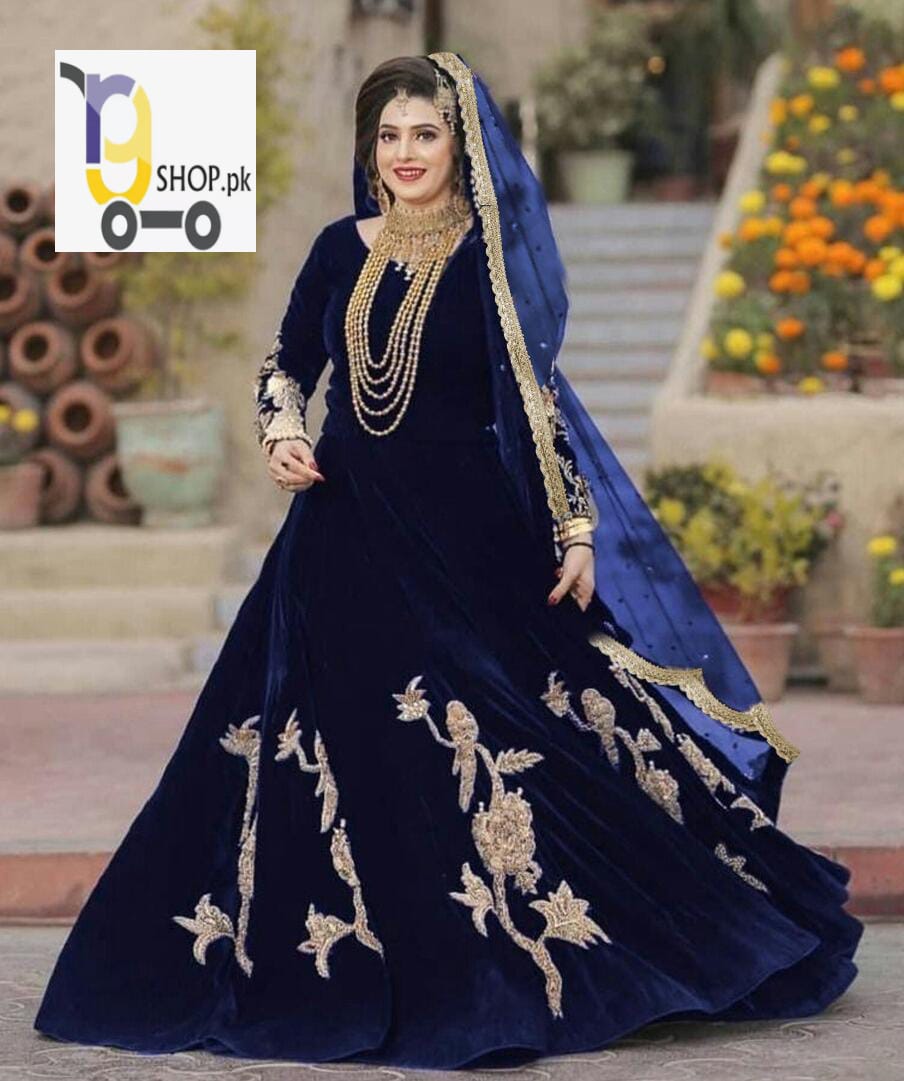 3pcs Border & Sleeve Embroidery Maxi With Lace Dupatta for women RGshop