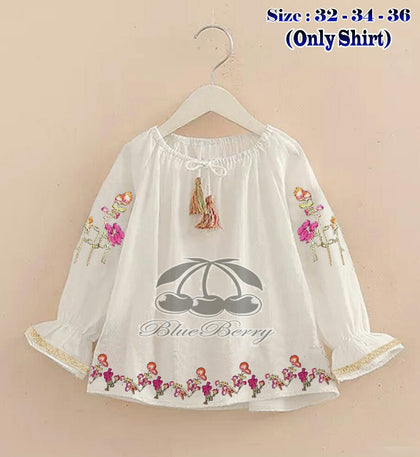 Embroidery China top for kids RGshop