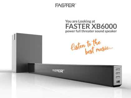 FASTER XB6000 2.1CH Wired Bluetooth SoundBar with SubWoofer 60W RGshop