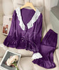 Lace Work Silk Nightsuit 2 Piece Suit for women RGshop