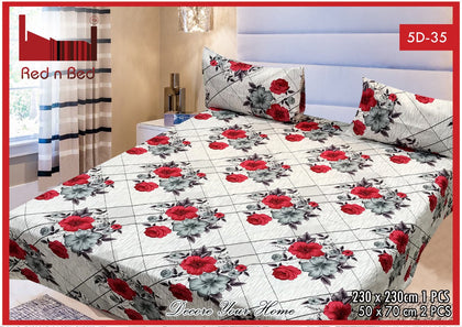 New Arrival 5D Printed Bedsheet (EXTREME) (Double Bedsheet) KING SIZE. (18) RGshop