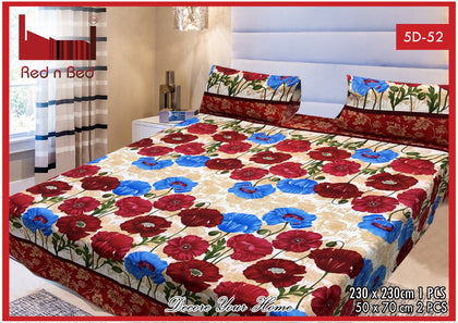 New Arrival 5D Printed Bedsheet (EXTREME) (Double Bedsheet) KING SIZE. RGshop