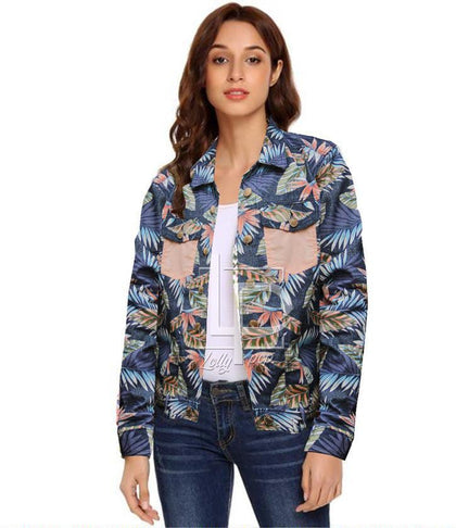 New Style Printed DenimJacket for Women. RGshop