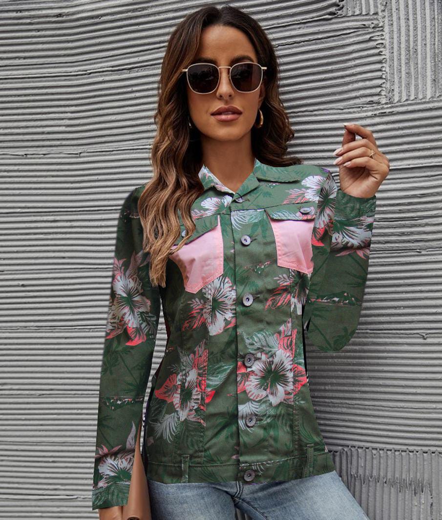 New Style Printed DenimJacket for Women. RGshop
