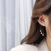 PACK OF 2 Zirconia Wing Tassel Earring Shining Stud for woman RGshop