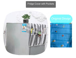 Pack of 2 Double Coated High Quality Fridge Cover with Side Pockets