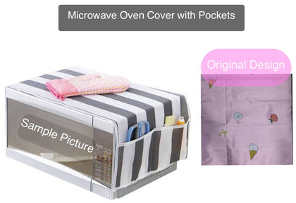 Pack of 4 Double Coated Microwave Oven Cover with Side Pockets RGshop