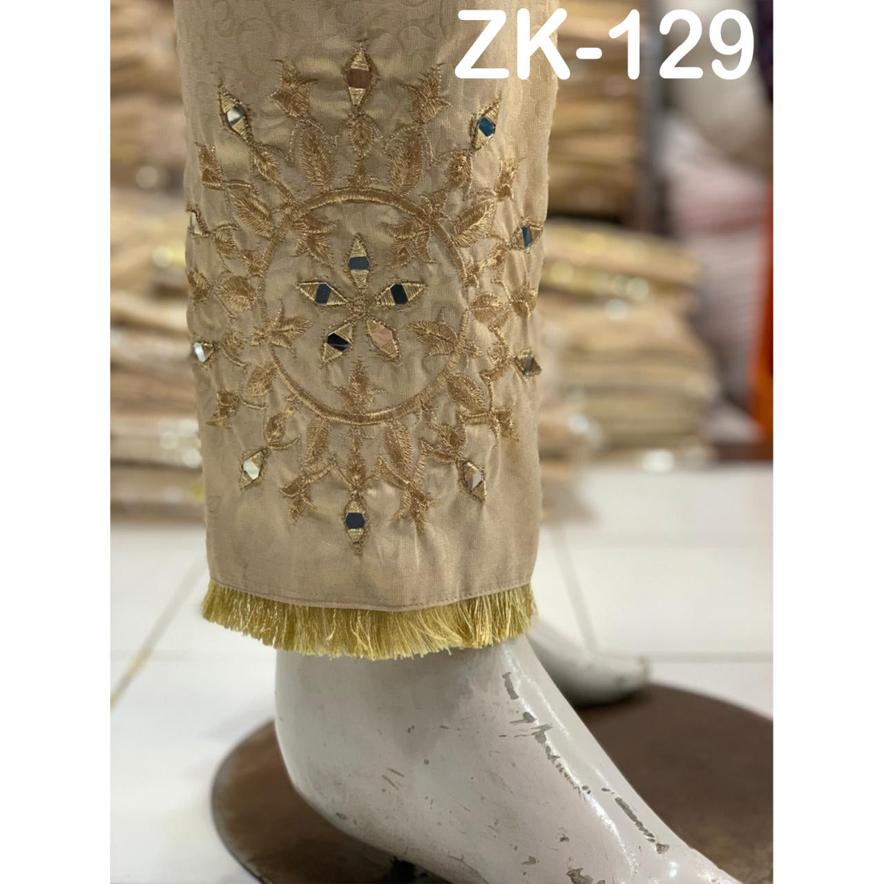 Stylish maysuri with mirror trouser for women (ZK-129) RGshop