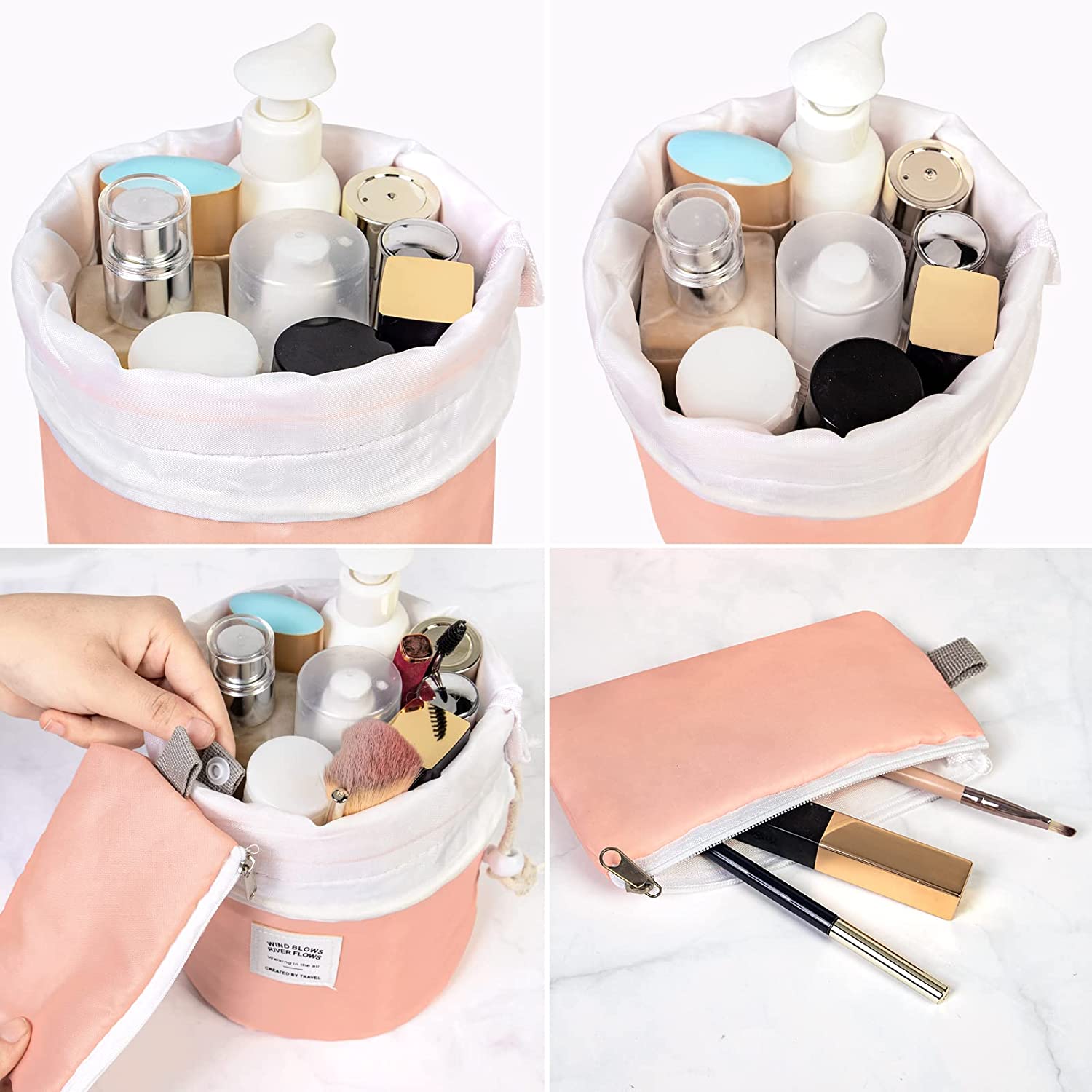 Travel Round Large Size Toiletry Makeup Storage Organizer Cosmetic Make up Bag RGshop