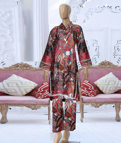 Printed linen boski 2 piece suit for women