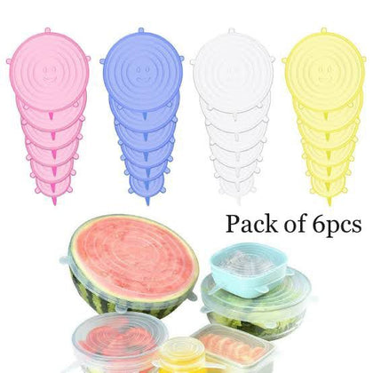 6pcs Silicone LIDs Food Covers